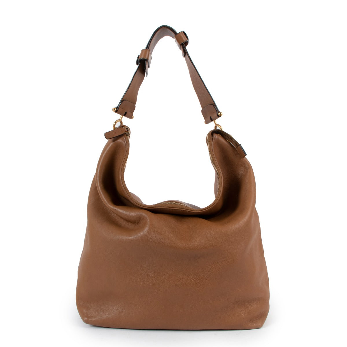 Marni Camel Leren Hobo Tas