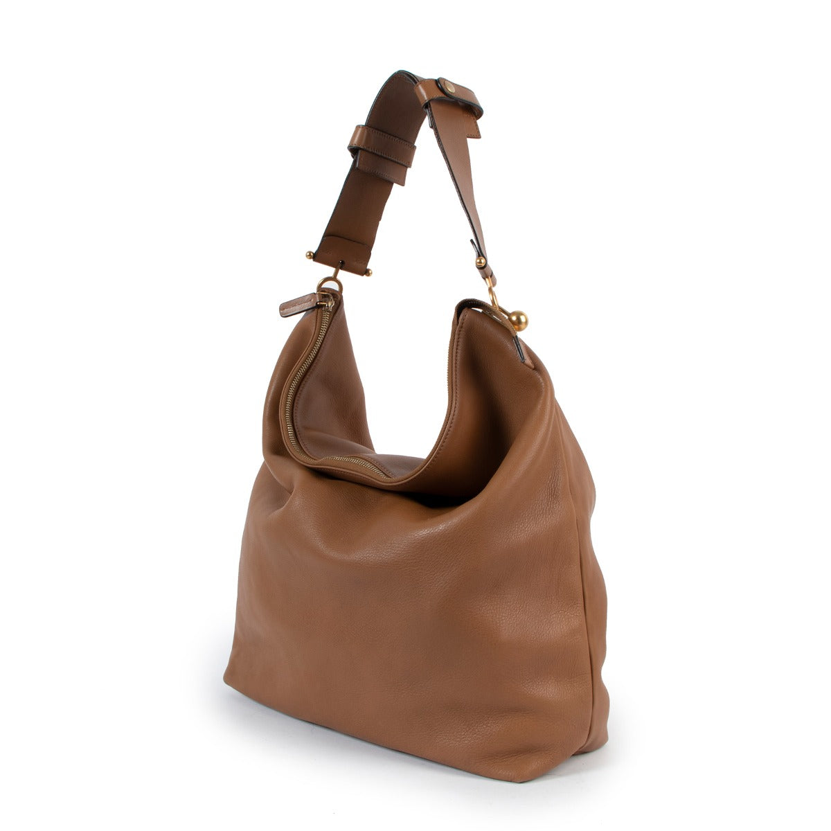 Marni Camel Leren Hobo Tas