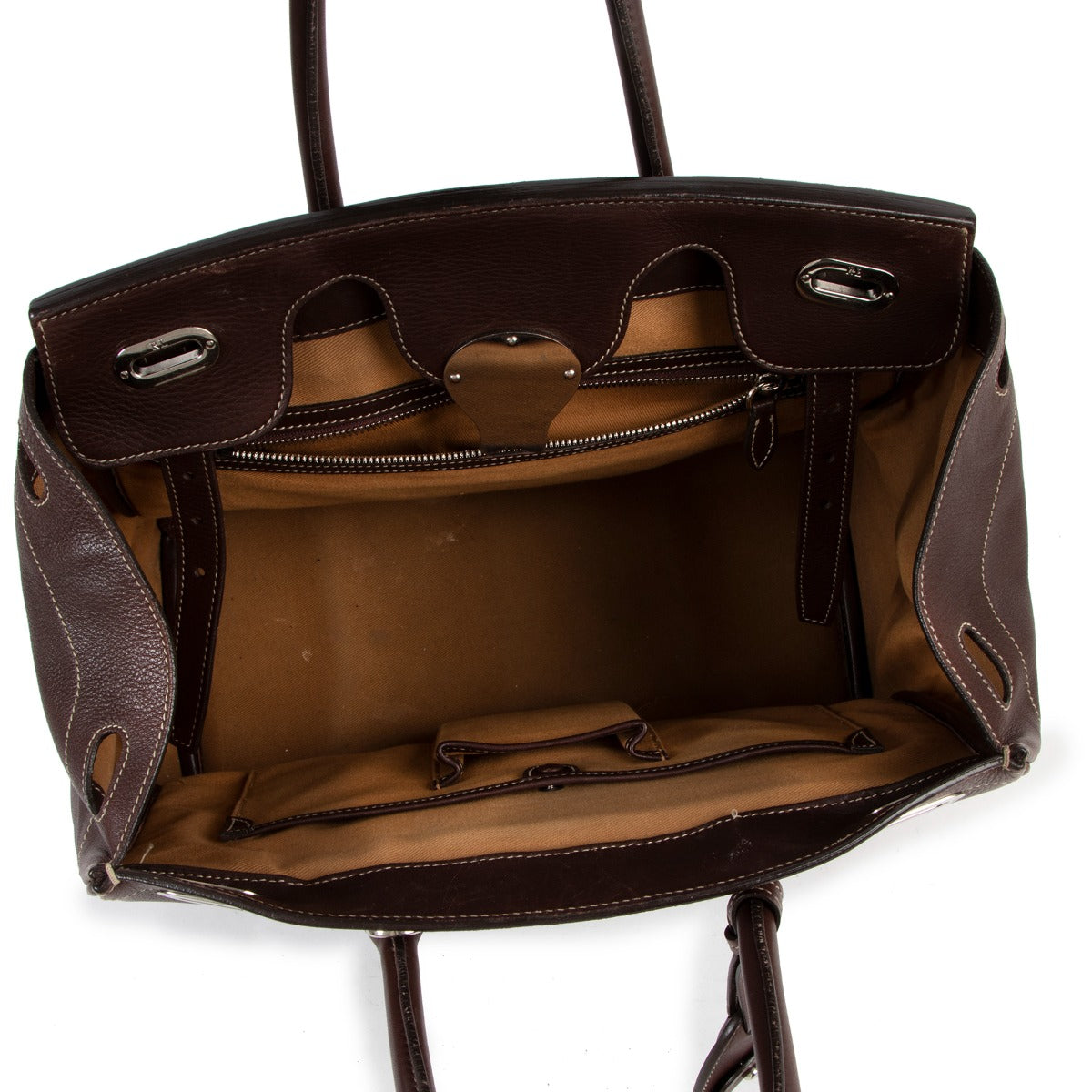 authentic second hand Ralph Lauren Soft Ricky 33 Calfskin Handbag at labellov