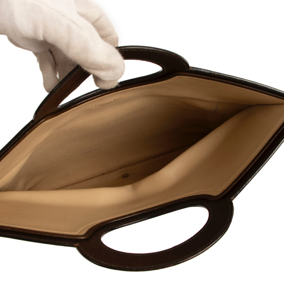Christian Dior Leather Clutch in very good condition at Labellov