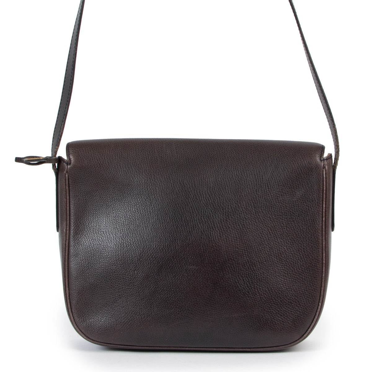 Shop second hand luxury designer vintage Delvaux Navy Blue D Ring Crossbody Bag at Labellov.