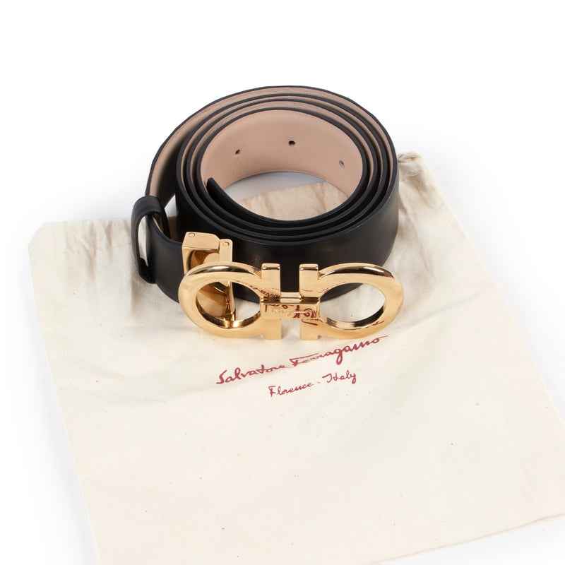 Buy an authentic second hand Salvatore Ferragamo Black Belt in very good condition at Labellov.