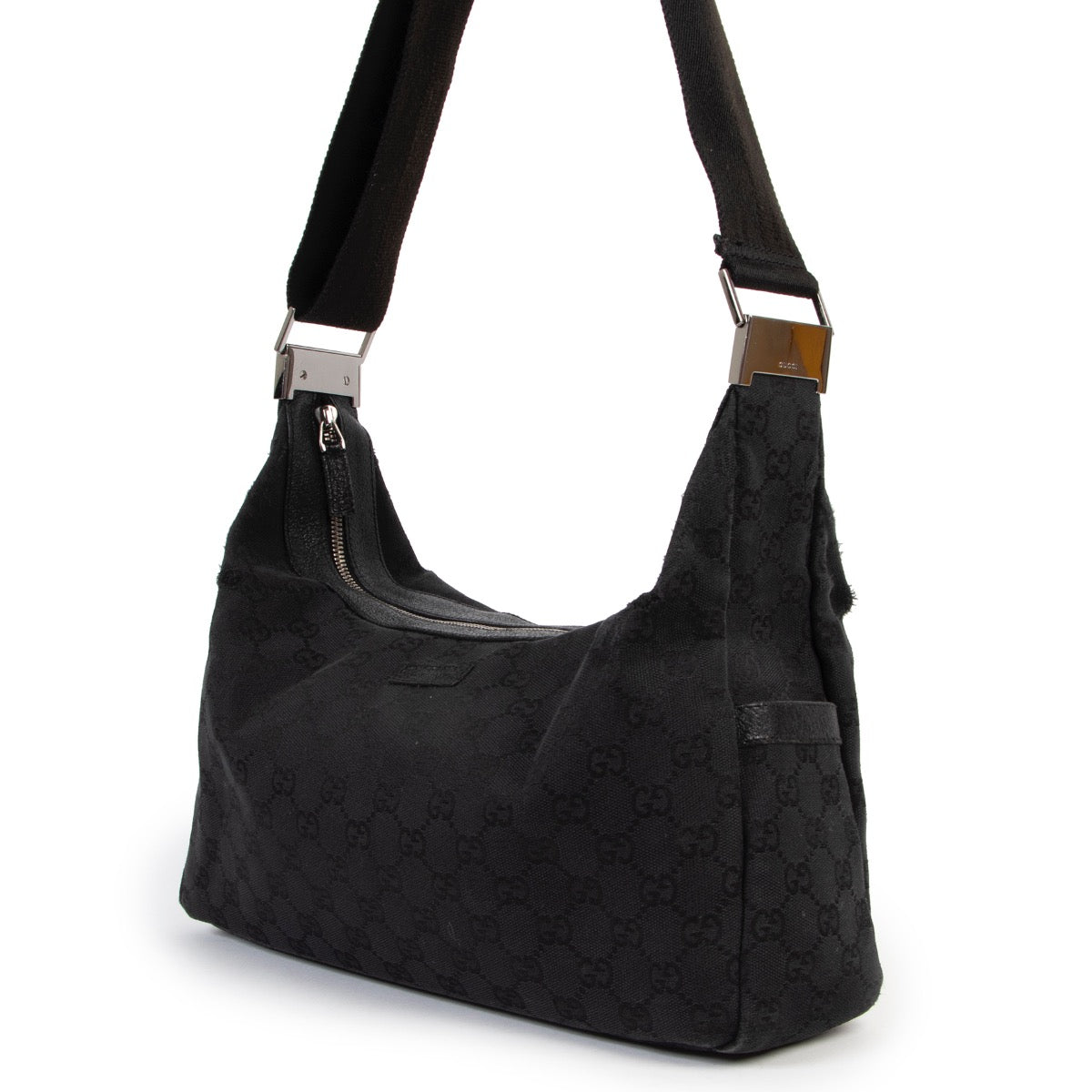 Buy a 100% authentic second hand Gucci Black Canvas Monogram Crossbody in good condition at Labellov