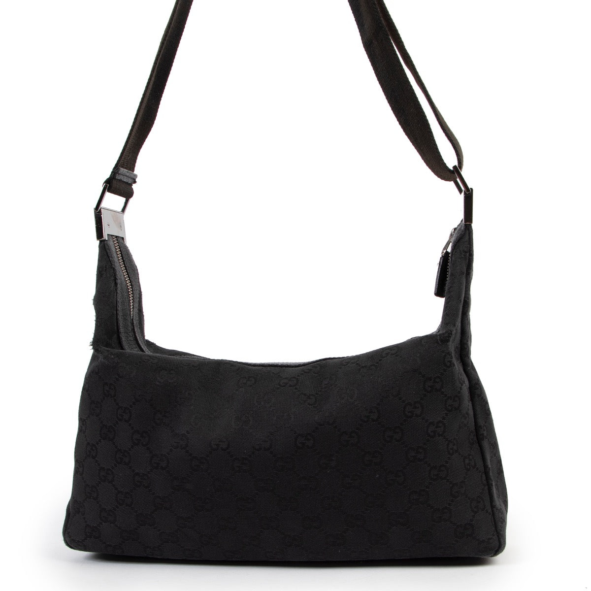 Buy a 100% authentic second hand Gucci Black Canvas Monogram Crossbody in good condition at Labellov
