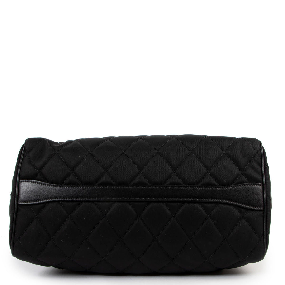 Sac à poignée supérieure en vinyle noir Prada