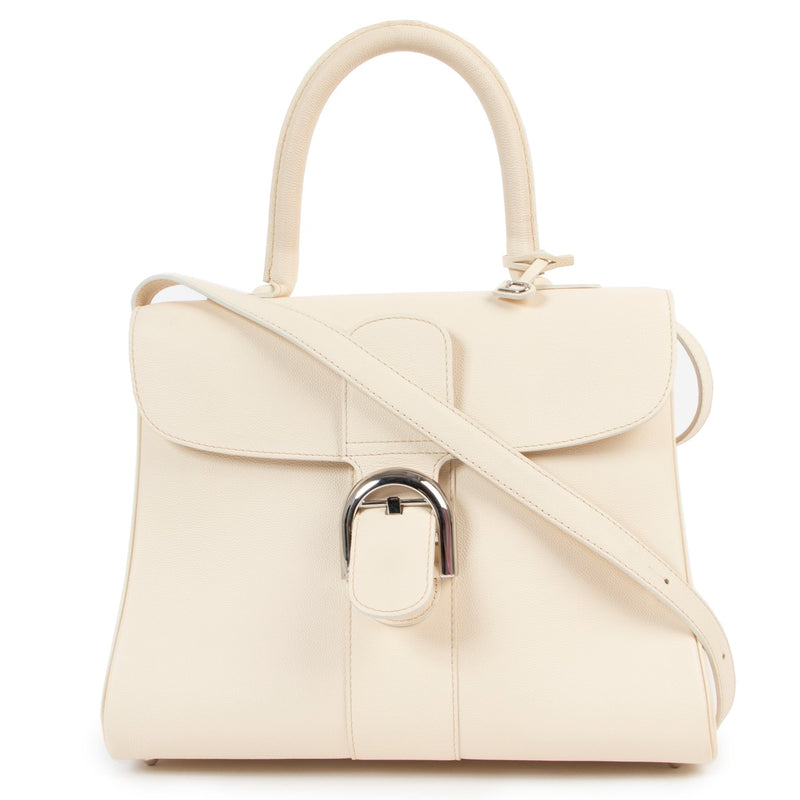 Shop second hand designer luxury Delvaux Brillant MM Diamant Ivory Handbag at Labellov.