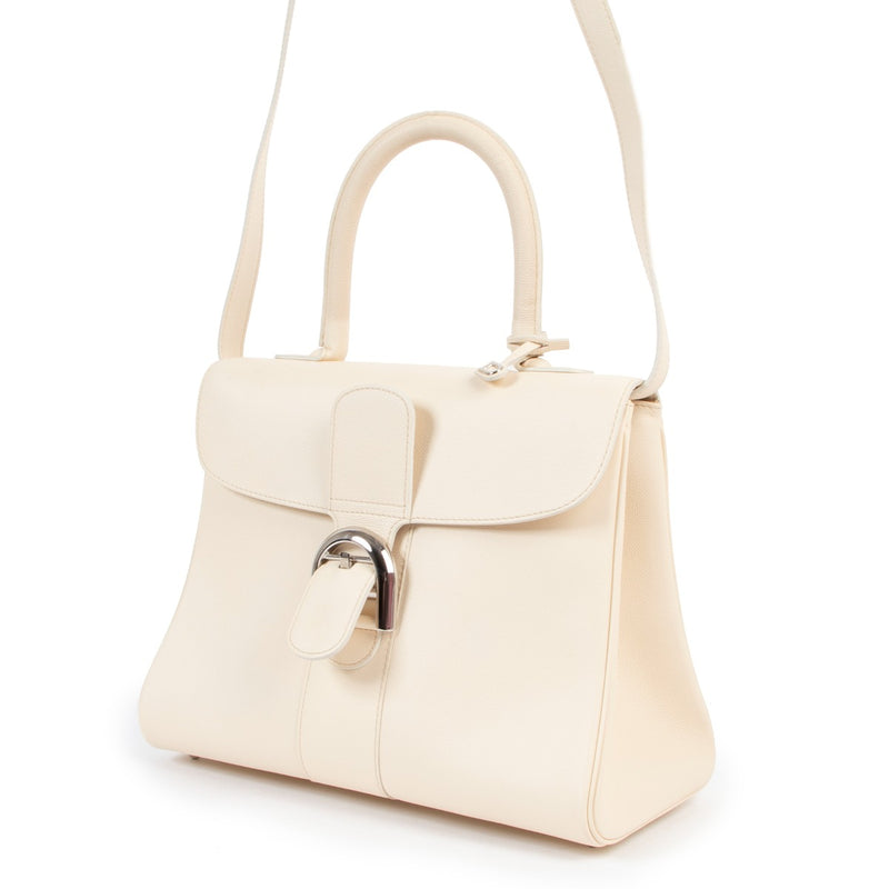 Shop second hand designer luxury Delvaux Brillant MM Diamant Ivory Handbag at Labellov.