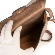 Shop second hand luxury designer Delvaux Vintage Taupe Leather Crossbody Bag at Labellov.