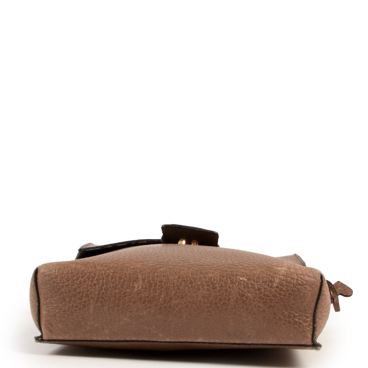 Shop second hand luxury designer Delvaux Vintage Taupe Leather Crossbody Bag at Labellov.