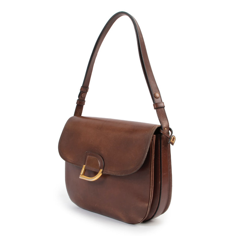 Buy an authentic second hand Delvaux Brown Leather Box Bag at Labellov