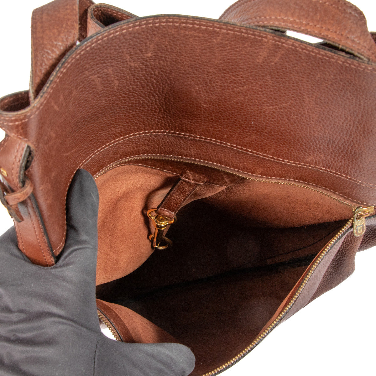 Sac Delvaux Faust en cuir marron