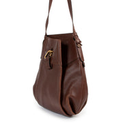 Buy an authentic second hand Delvaux Brown Faust Leather Shoulder Bag at Labellov