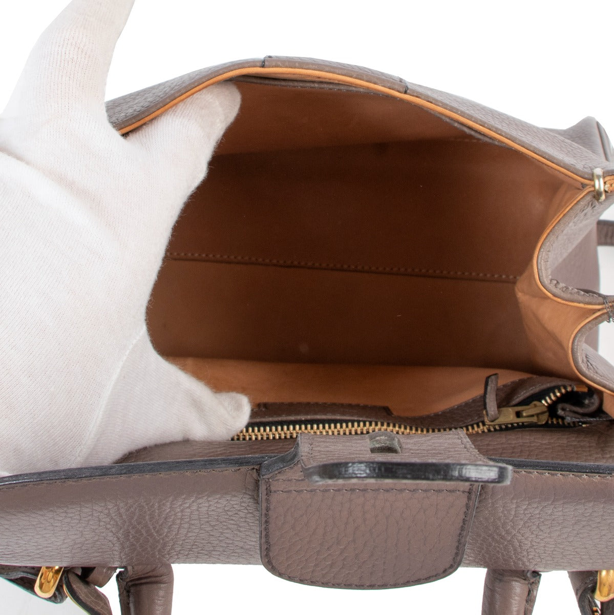 shop safe online secondhand Delvaux Taupe Brillant PM . acheter en ligne seconde main Delvaux Taupe Brillant PM