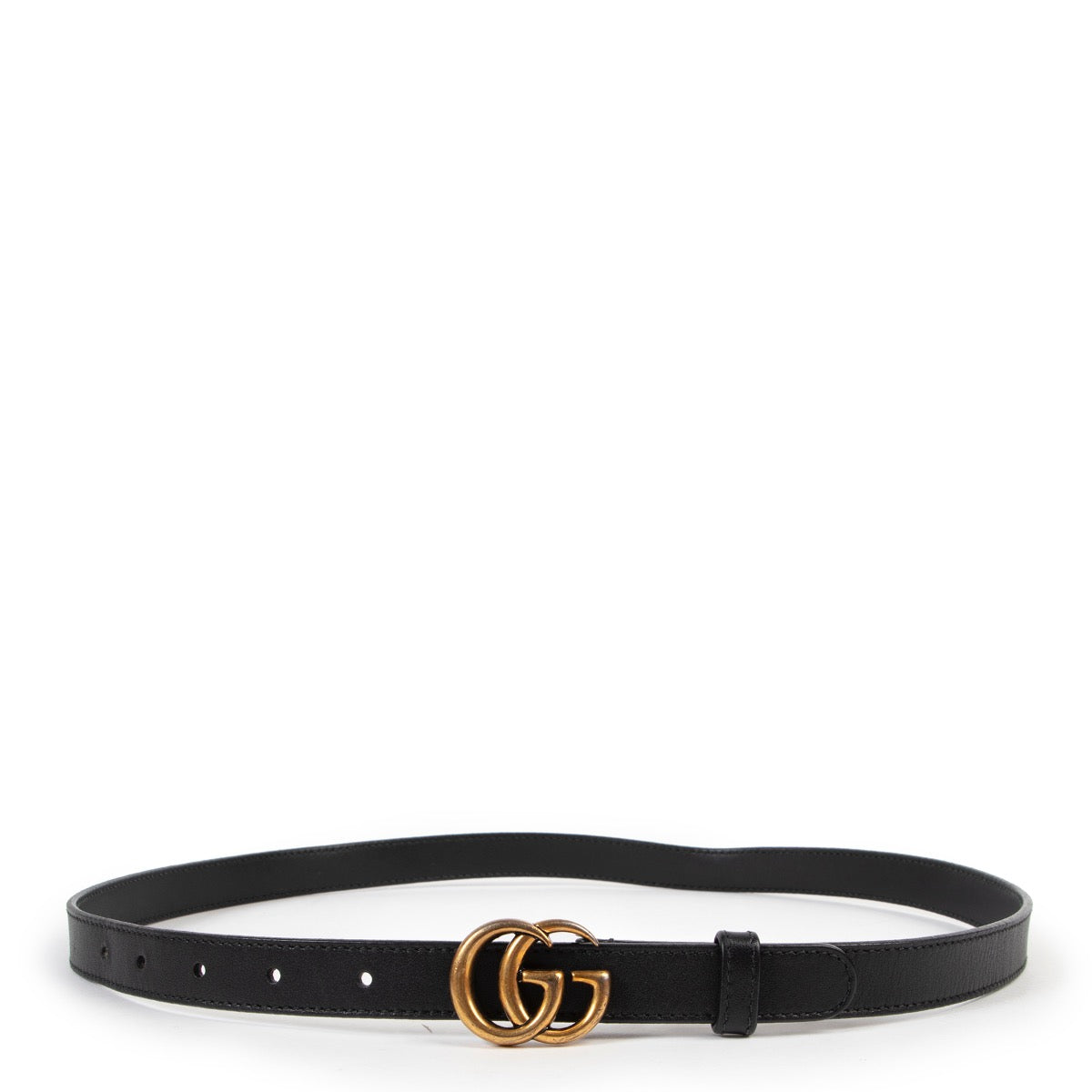 Buy an authentic second hand Gucci Double G Thin Belt Size 85 in good condition at Labellov