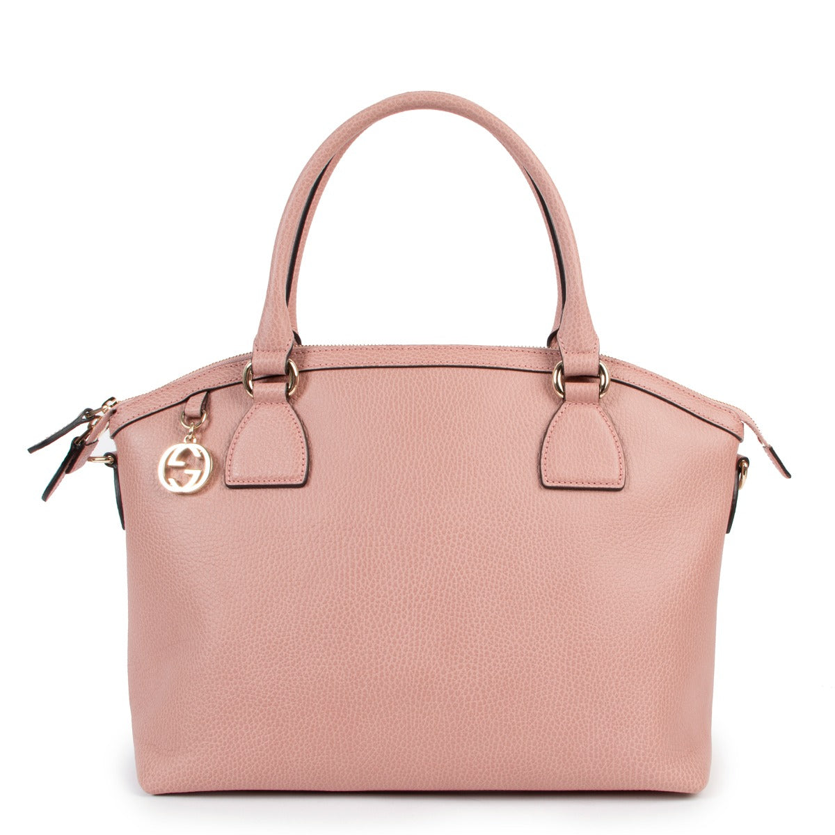Shop authentic second hand luxury designer Gucci GG Charm Soft Pink Leather Dome Bag at Labellov.