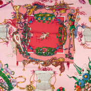 Buy an authentic second hand Gucci Pink Flowers Silk Scarf in very good condition at Labellov