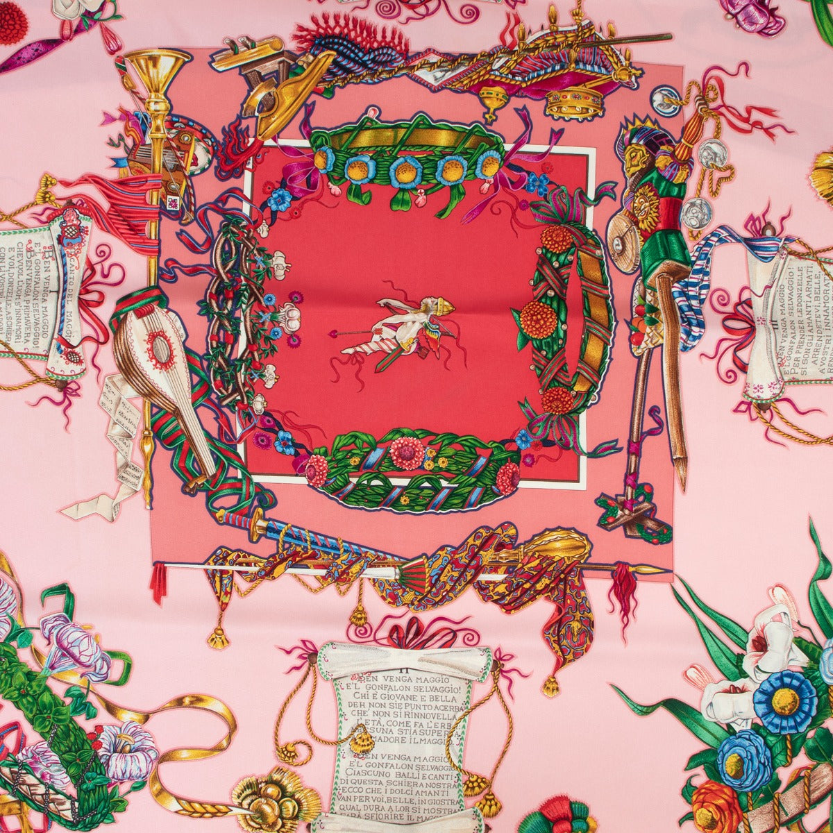Buy an authentic second hand Gucci Pink Flowers Silk Scarf in very good condition at Labellov