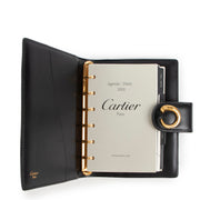 Shop safe online at Labellov in Antwerp this 100% authentic second hand Cartier Black Leather Agenda