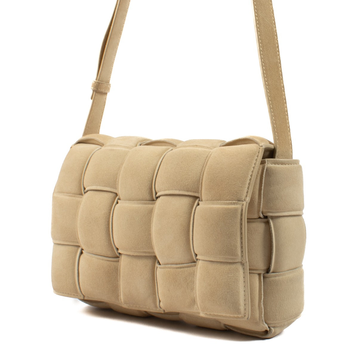 Sac Cassette rembourré en daim Porridge Bottega Veneta