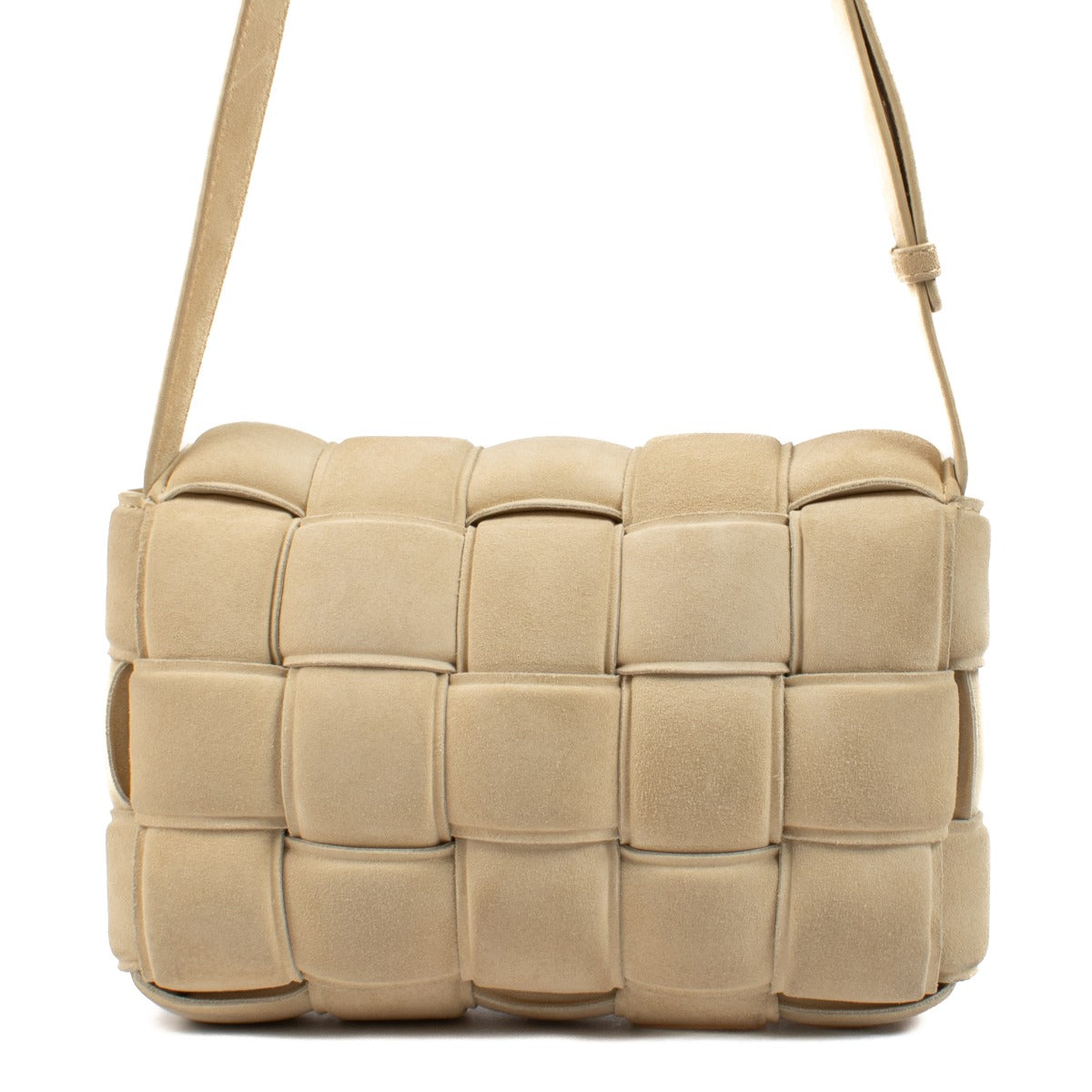 Sac Cassette rembourré en daim Porridge Bottega Veneta