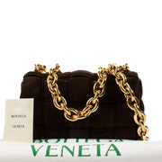 Bottega Veneta Brown Suede Chain Cassette Bag