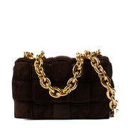 Bottega Veneta Brown Suede Chain Cassette Bag