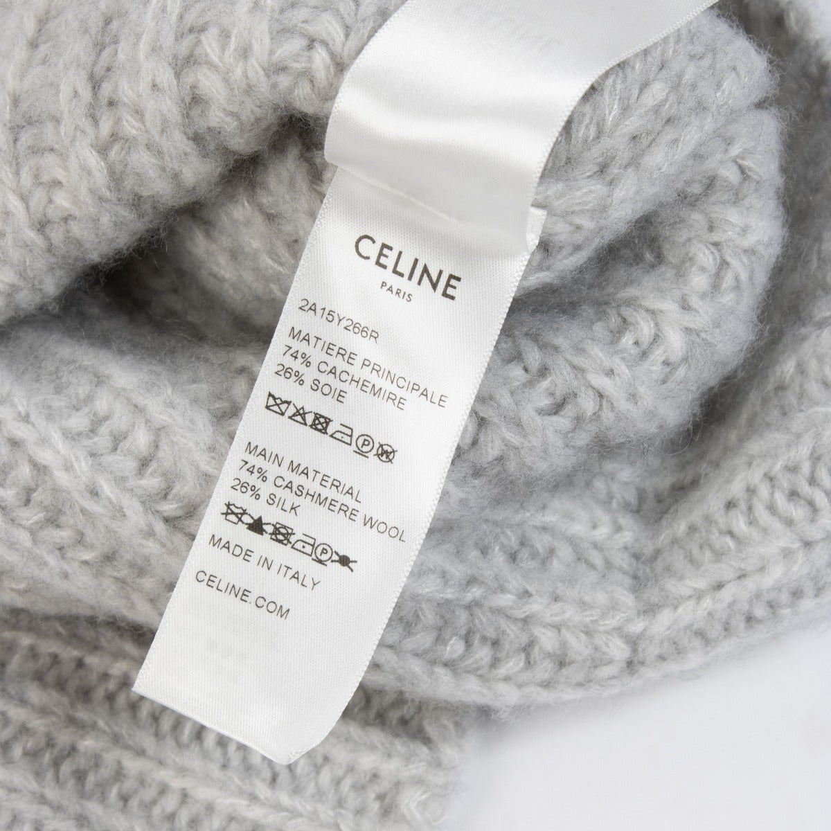 Pull en maille de cachemire gris Céline - Taille S