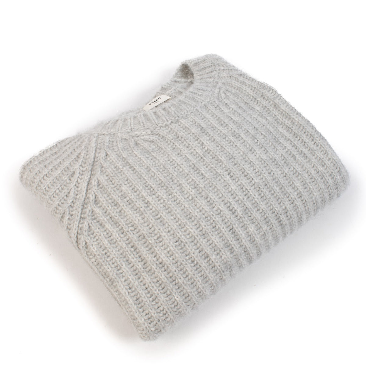 Pull en maille de cachemire gris Céline - Taille S