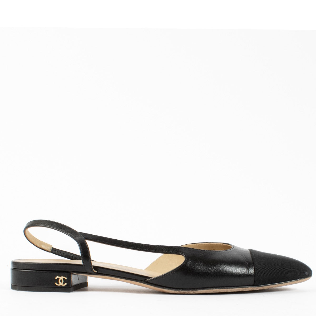 shop 100% authentic second hand Chanel Black Slingbacks - Size 40 1/2 on Labellov.com