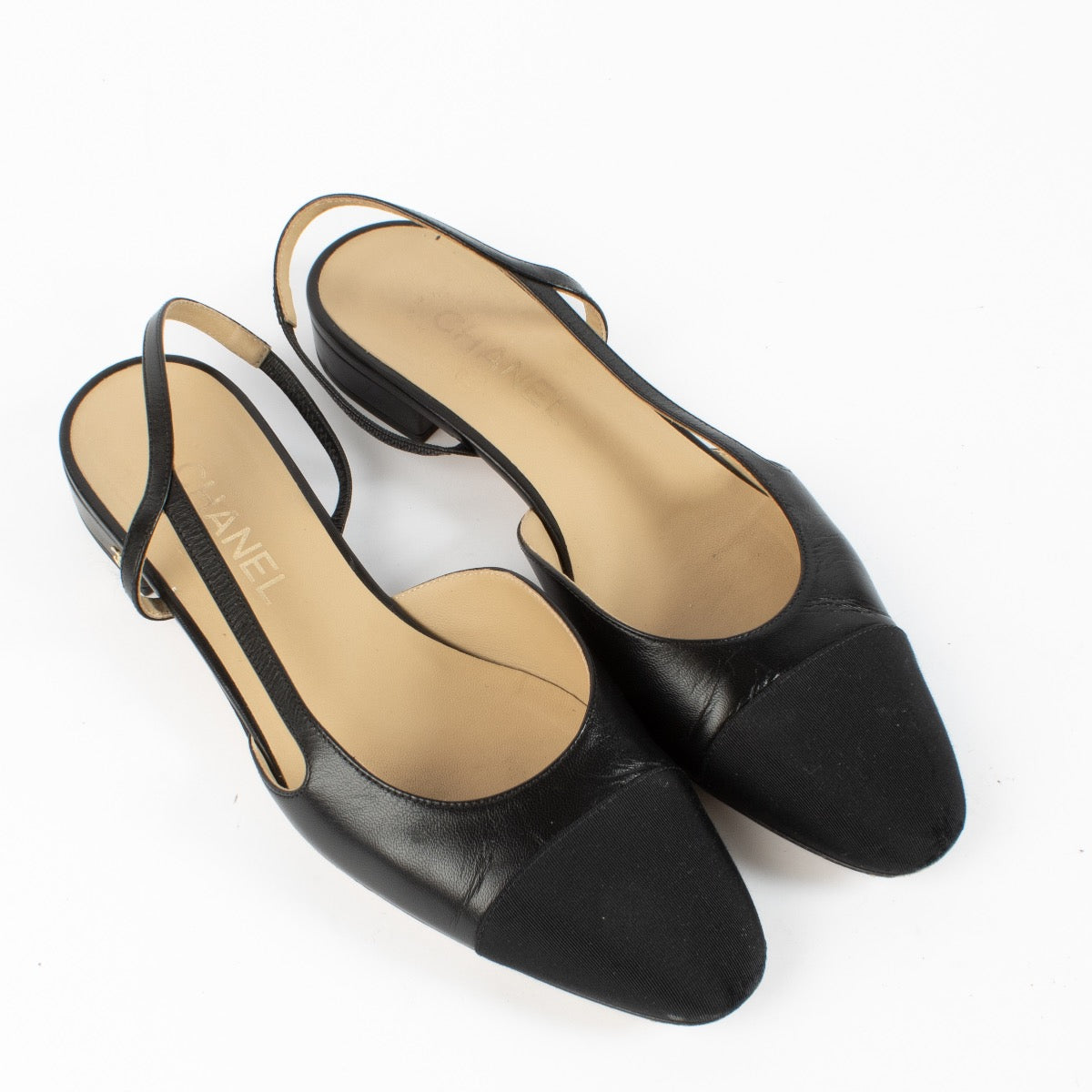 shop 100% authentic second hand Chanel Black Slingbacks - Size 40 1/2 on Labellov.com