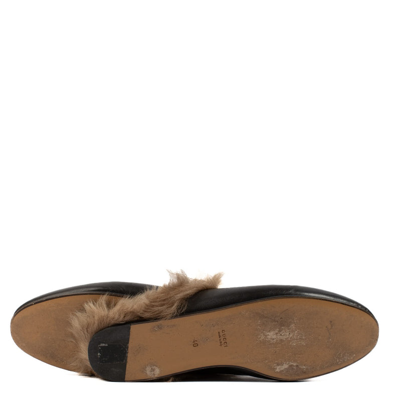 Shop 100% authentic secondhand Gucci Black Princetown Fur Flats - Size 40 on labellov.com