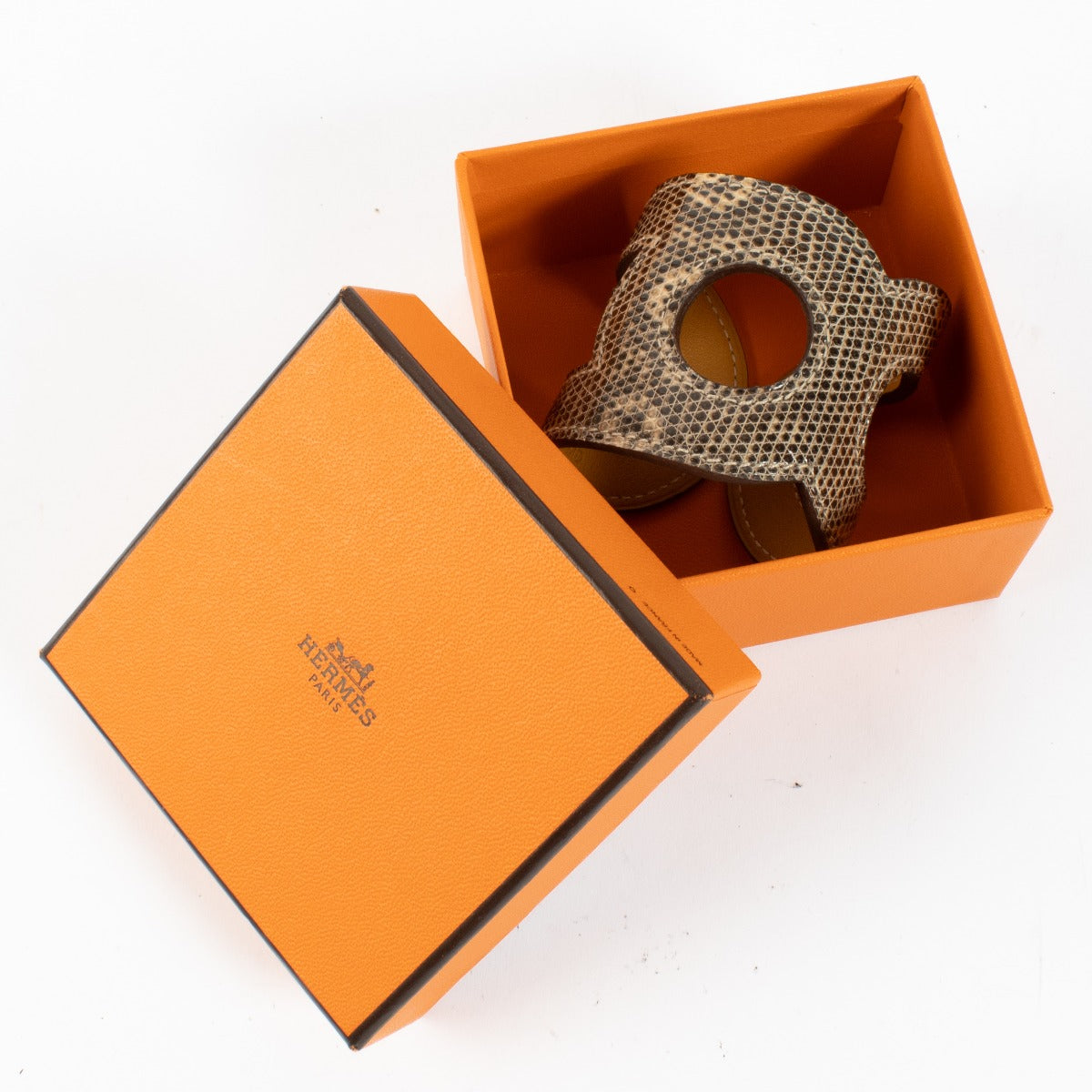 Hermès Ombre Lizard Natural Varation Bracelet