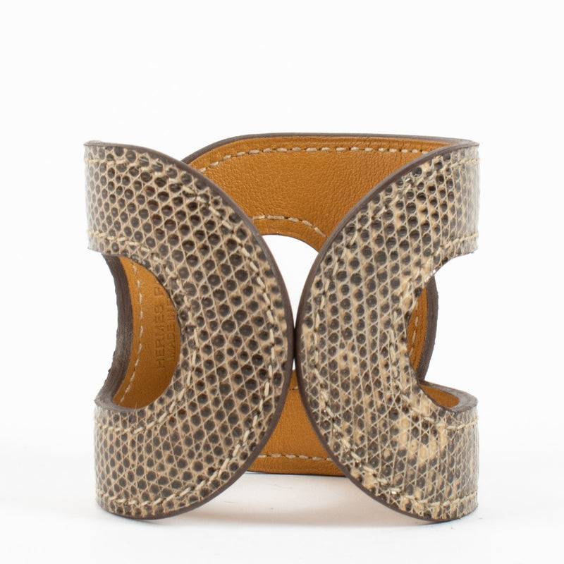 Hermès Ombre Lizard Armband Natuurlijke Variatie