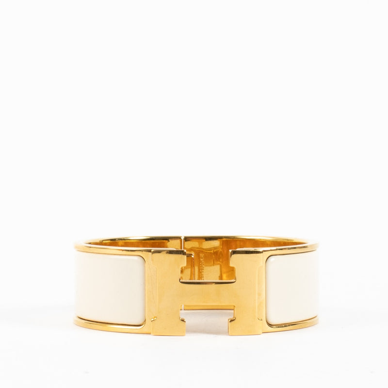 Hermès Ivory Clic Clac H Bracelet