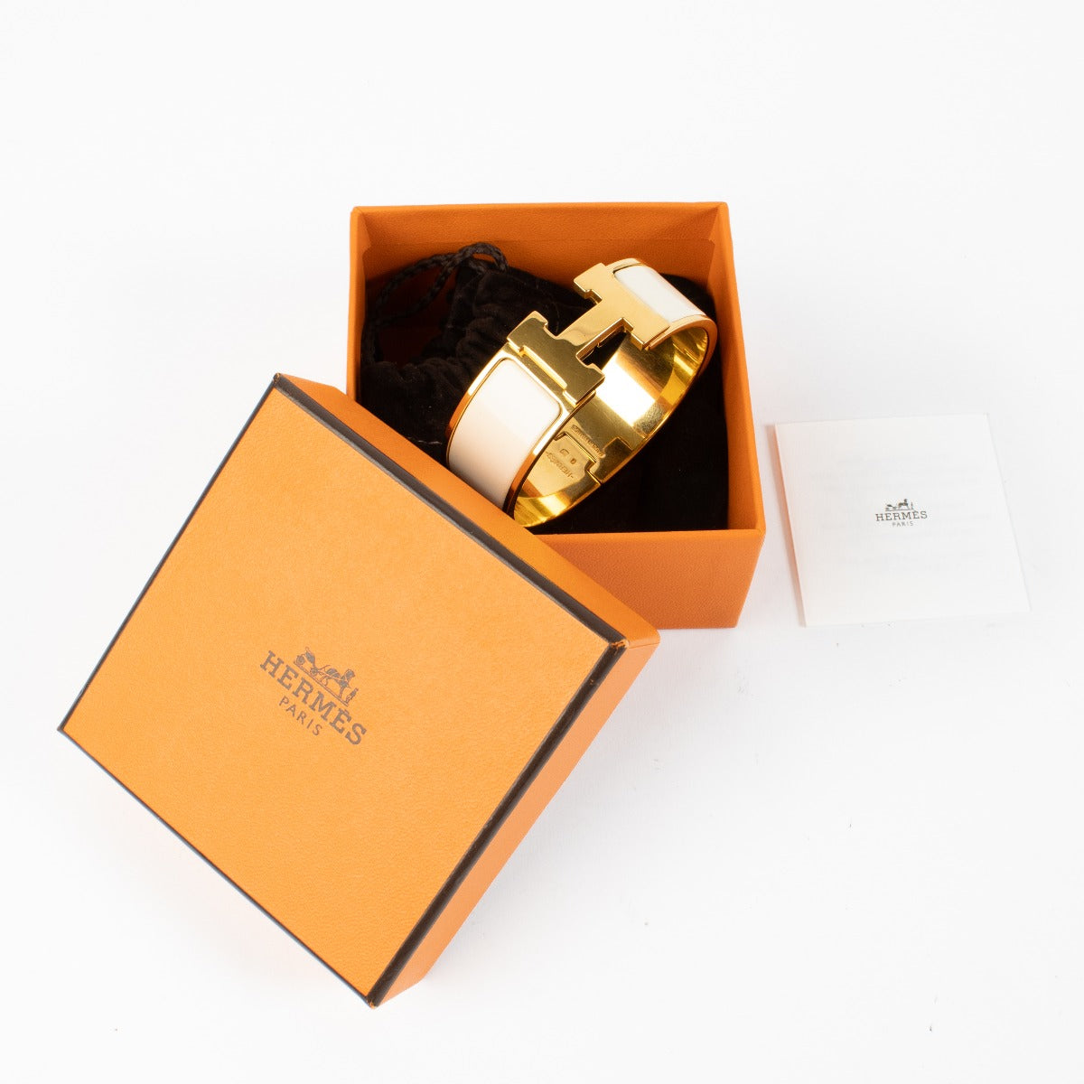 Bracelet Hermès Clic Clac H Ivoire - Taille S