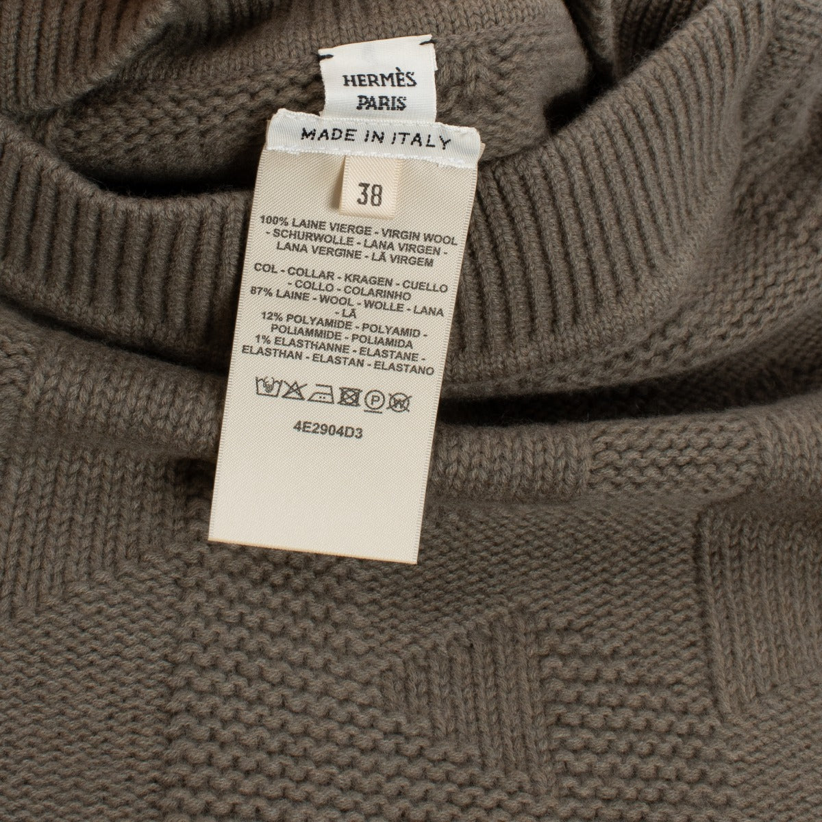 Hermès Brown Poncho Maille Softer Wear - Size 38