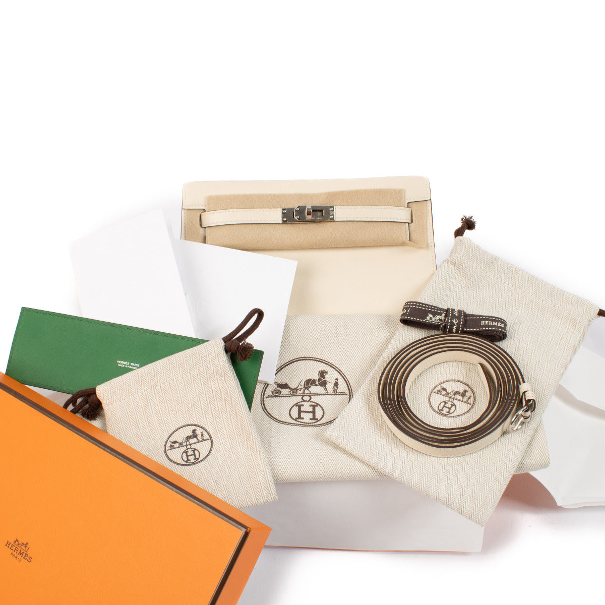 Hermès HSS Kelly Danse Nata/Cactus Swift PHW full set available at Labellov