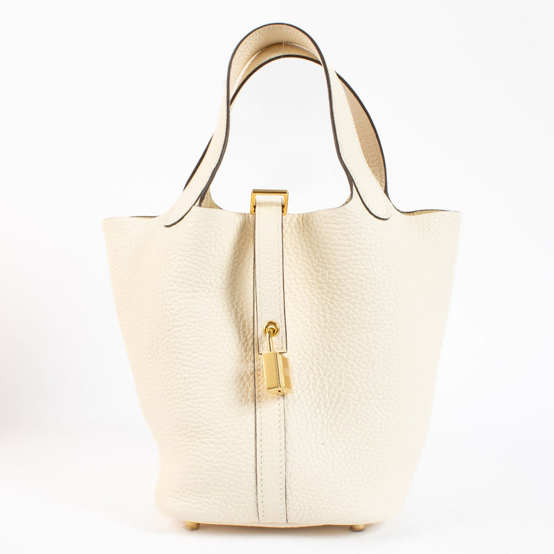 Authentic second hand Hermès Picotin Lock 18 Nata Clemence GHW on Labellov.com