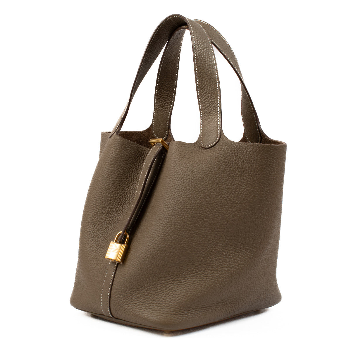 Hermès Picotin Lock 22 Etoupe Taurillon Clemence GHW