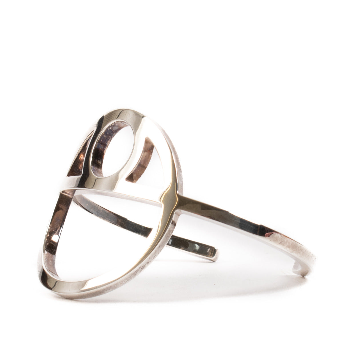 Hermès Game Long Anchor Silver Bracelet - Size SH