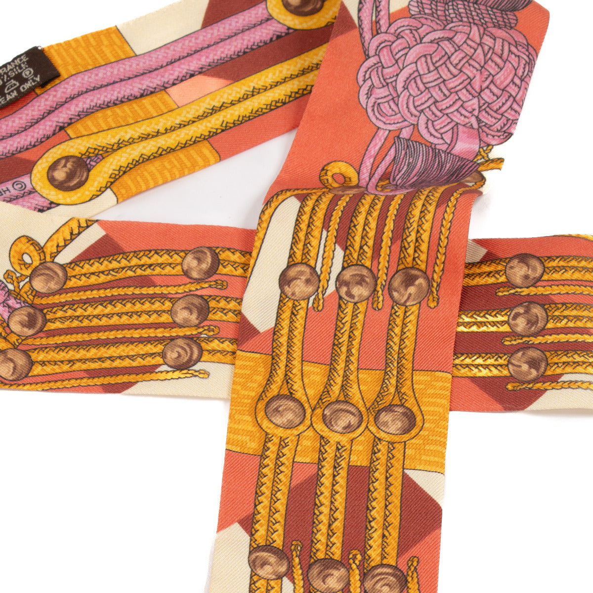 Hermès Lot de 2 Twilly Brandebourg en soie