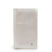 Shop authentic second hand designer vintage Chanel Metallic Silver Camellia Long Flap Wallet at Labellov.