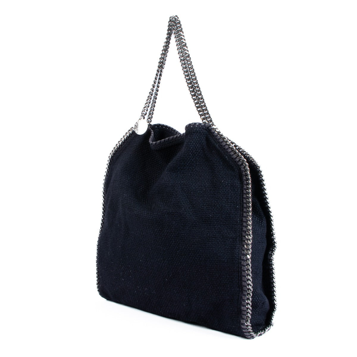 Sac à bandoulière maxi Falabella Stella McCartney en chenille bleu marine