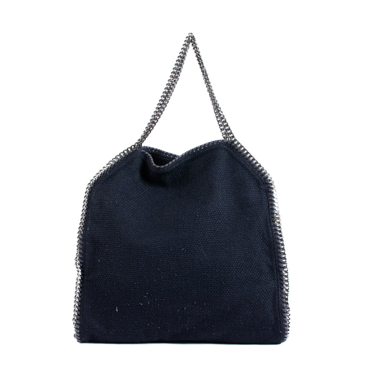 Sac à bandoulière maxi Falabella Stella McCartney en chenille bleu marine