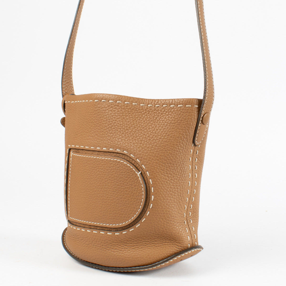 Delvaux Cognac Mini Le Pin Crossbody Bag