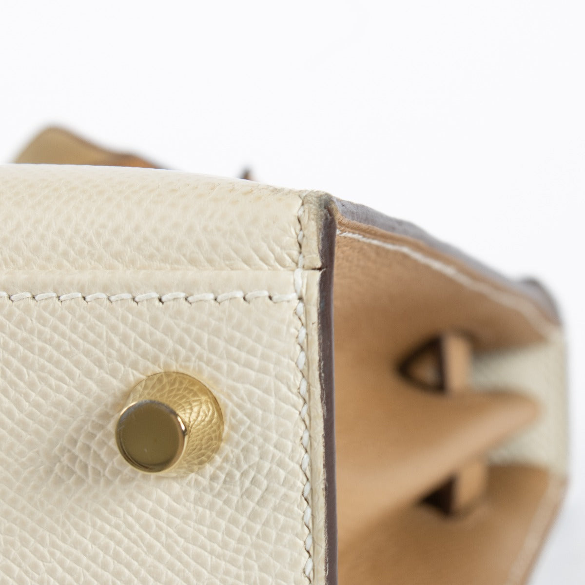 Hermès HSS Kelly 25 Craie/Biscuit Epsom GHW
