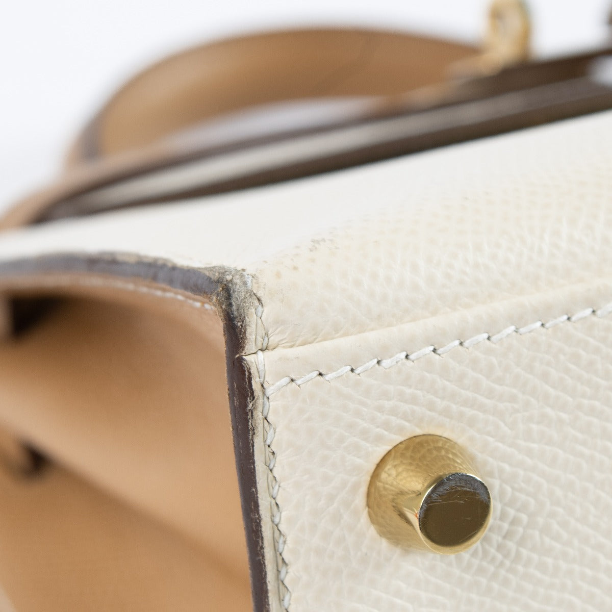 Hermès HSS Kelly 25 Craie/Biscuit Epsom GHW