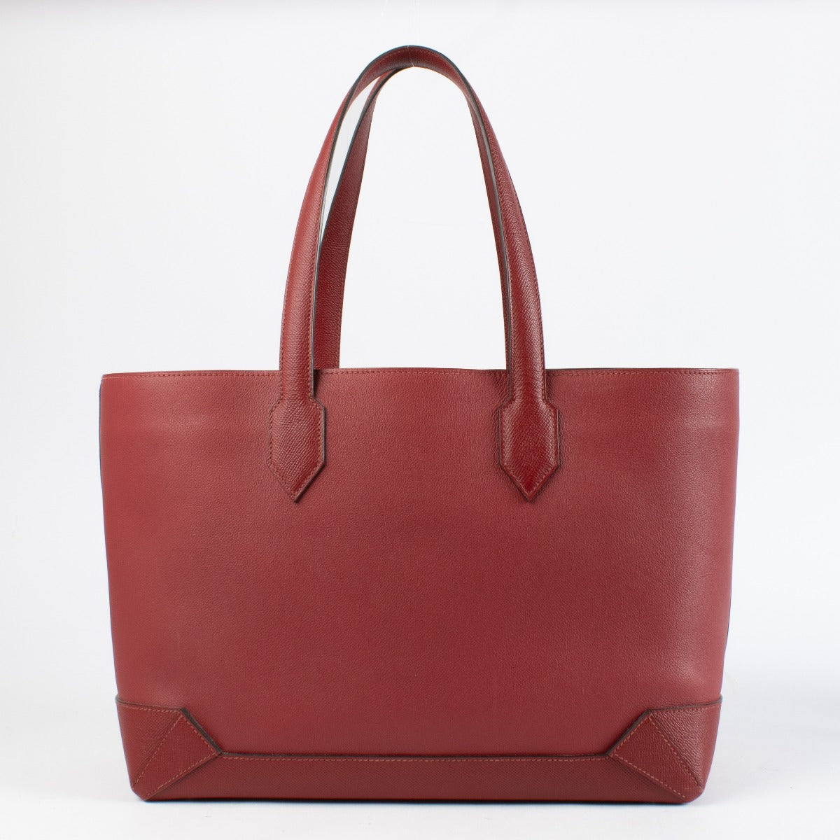 Hermès Maxibox Cabas 36 Rouge Grenat Evercolor/Epsom PHW