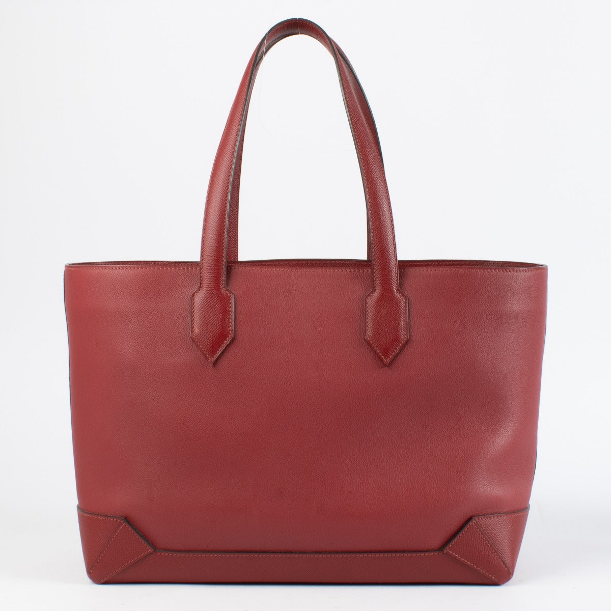 Hermès Maxibox Cabas 36 Rouge Grenat Evercolor/Epsom PHW