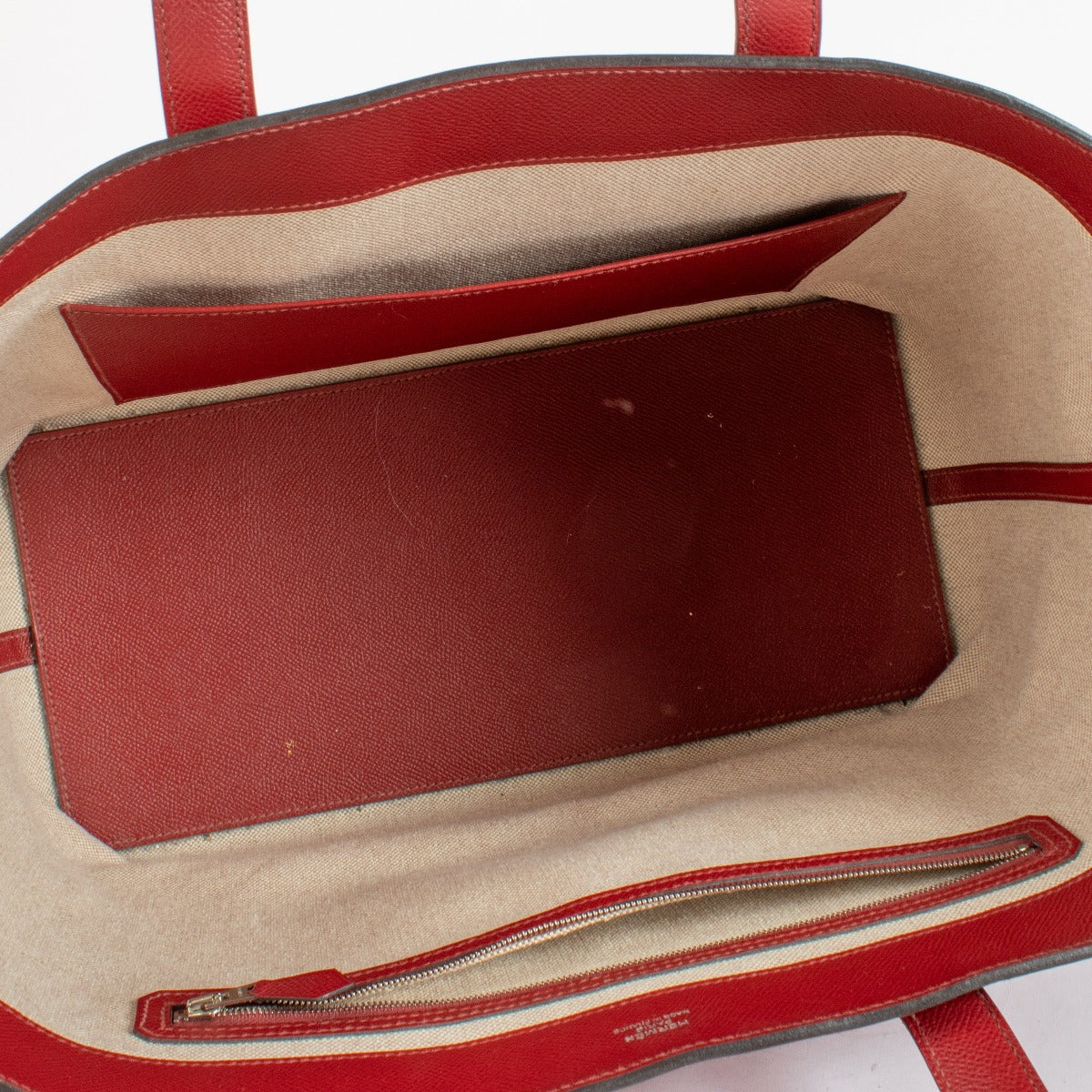 Hermès Maxibox Cabas 36 Rouge Grenat Evercolor/Epsom PHW